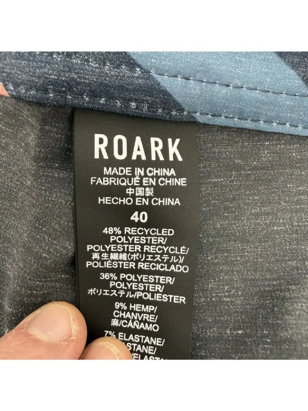 Roark Passage Hemp Boardshorts Mens Size 40 Gray NWT Surf Swim Beach 18in Travel